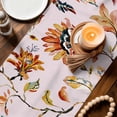 thumbnail image 3 of Pink Spring Floral Table Runner 72 Inches, Summer Botanical Vintage Birds Bed Runner Dresser Scarves Tabletop for Indoor Outdoor Parties/Ceremony/Banquet, 16" x 72", 3 of 8