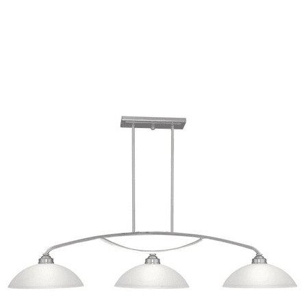 

Brushed Nickel Tone Finish Island Lighting Nickel Material Medium 13 Wide 3 Light Fixture