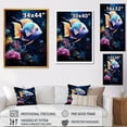 thumbnail image 4 of Designart "Yellow and Blue Marine Fish Elegance" Animals Framed Wall Art - Modern Yellow Coral Entryway Framed Wall Art Print, 4 of 6