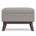 thumbnail image 3 of Owen 34" W Rectangle Coffee Table Storage Ottoman in Cloud Gray Polyester Fabric, 3 of 6