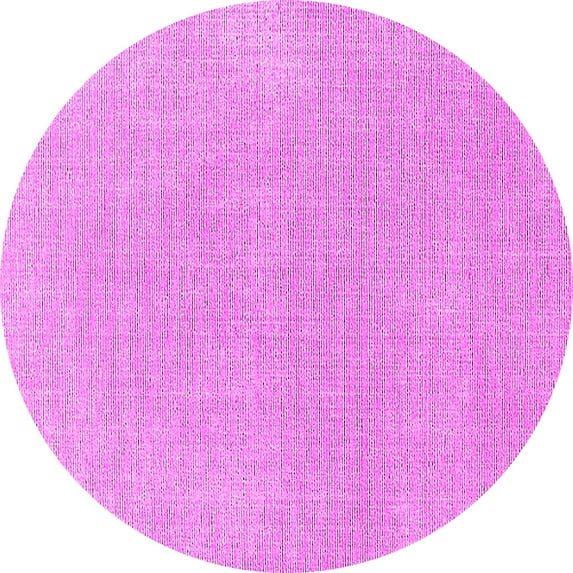 Ahgly Company Indoor Round Solid Pink Modern Area Rugs, 5' Round
