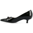 thumbnail image 3 of Journee Womens Lutana Pointed Toe Kitten Heel Pumps, Widths Available, 3 of 10