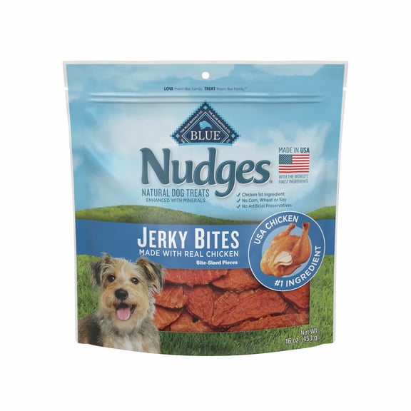 Blue Buffalo Nudges Grillers Natural Dog Treats Made with Real Beef, 16-oz. Bag