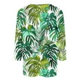 thumbnail image 5 of JTZGDY 3/4 Length Sleeve Tops for Women Loose Fit Casual Beach Tropical Printed Summer Crewneck Oversized Tunic Blouse Lightweight Cozy Graphic Vacation T-Shirts Multicolor#03 XXL, 5 of 6