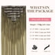 thumbnail image 2 of Extensiones de cabello con clip, cabello humano real, extensiones de cabello humano Remy con clip para mujeres, cabello, 2 of 5