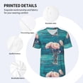 thumbnail image 4 of Balery Flowers in Glass Vase Baseball Jersey for Men Casual Button Down Shirts Short Sleeve Active Team Sports Uniform-3X-Large, 4 of 9