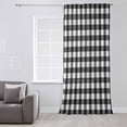 thumbnail image 3 of Black White Plaid Semi Sheer Curtains Drapes for Living Room, Bedroom, French Doors Window 108 Inches Long, Modern Simple Buffalo Check Gingham Rod Pocket Chiffon Curtain Drapery Voile Drape Panel, 3 of 6