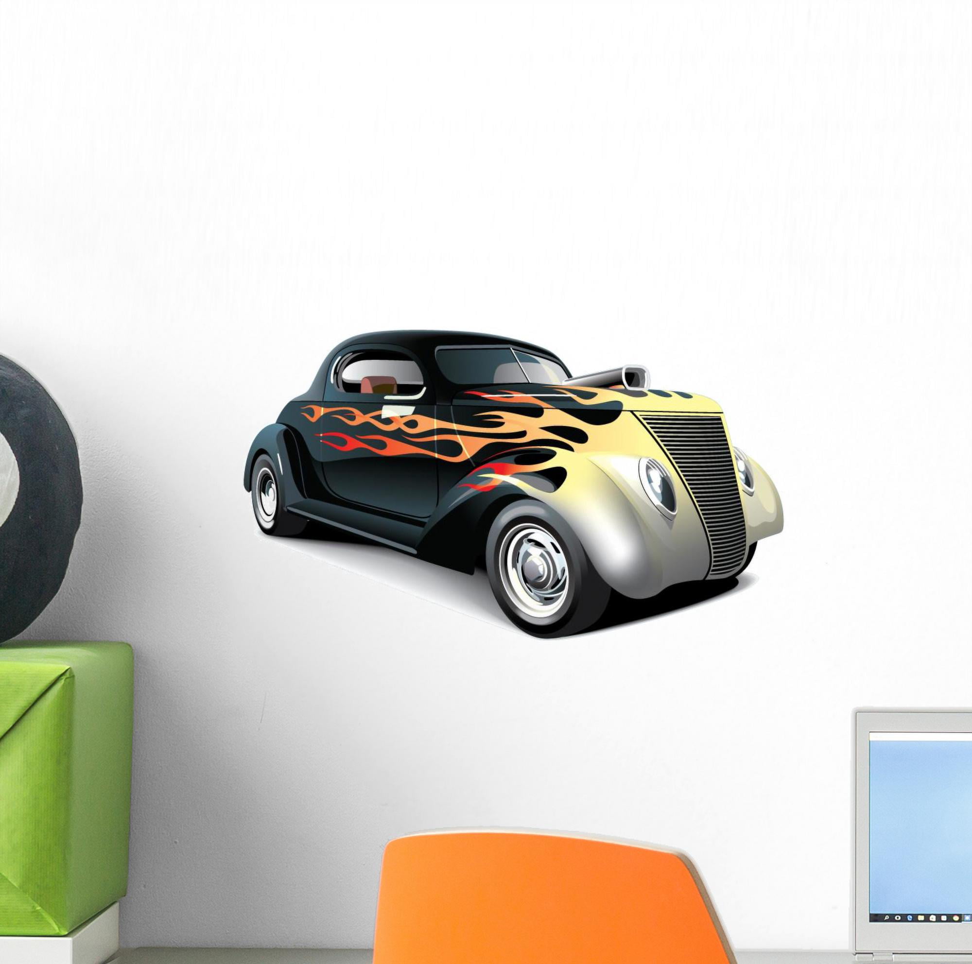 Hot Rod Flame Snoopy Adhesive Vinyl Decal Sticker Car Truck Window Bumper 7" 