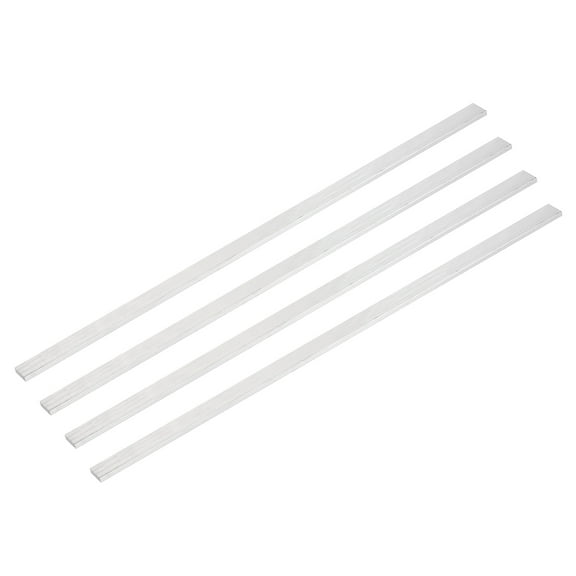 Uxcell 4 Pcs Square Aluminum Flat Bar, 1/16" (3mm)Thick x 3/8" (10mm) Width x 12" (305mm) Long 6061 Aluminum Flat Plate