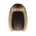 thumbnail image 3 of WEIWEIGG Wigs for Women, Air Bangs, Glueless Synthetic with Natural Density, 9.8 Inch Heat Resistant Natural Synthetic Wig for Daily Use Gradient Gold, 3 of 10
