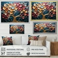 thumbnail image 5 of Designart "Multicolor Melody Golden Tree" Oversized Landscapes Framed Wall Art - Country Colorful Tree Hallway Framed Wall Art Decor, 5 of 7