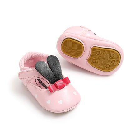

TOWED22 Toddler Sneaker Girls Toddler Kids Girls Rabbit Soft Sole The Floor Barefoot Non Slip First Walkers Prewalker Beige