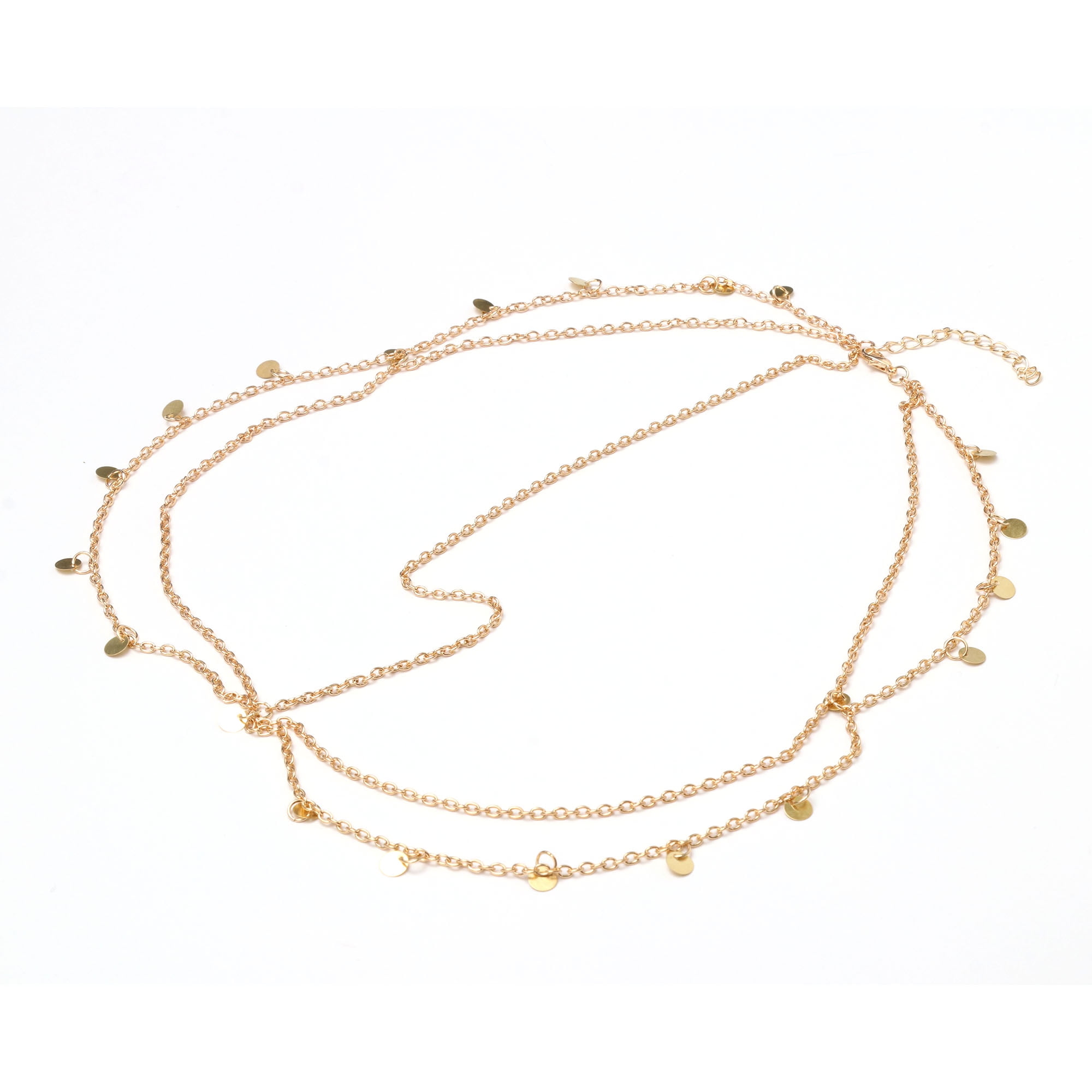 Unique Bargains Headpiece Multi-layered Tassels Head Chain Gold Tone 1 Pc