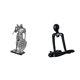 thumbnail image 1 of Figura de escritorio,Estatua de caballero,estatuilla,escultura,artesanía,decoración de escritorio,Figura de escritorio,Escultura abstracta de pensador para decoración de oficina y, 1 of 8
