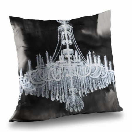 Begin Home Decor C1PT1414QYNTL8 14 x 14 in. Glam Chandelier Black Poly Twill Throw Pillow - Home Decor