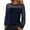 Navy, variant on Sparkly Mesh Panel Rhinestone Blouse for Women – Long Sleeve Round Neck Solid Color Elegant Casual Top, Plus Size Fall Dressy Shirt
