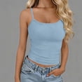 thumbnail image 2 of Lopecy-Sta Womens Tank Tops Spaghetti Strap Square Neck Crop Camisole Tank Tops Casual Tops, 2 of 6