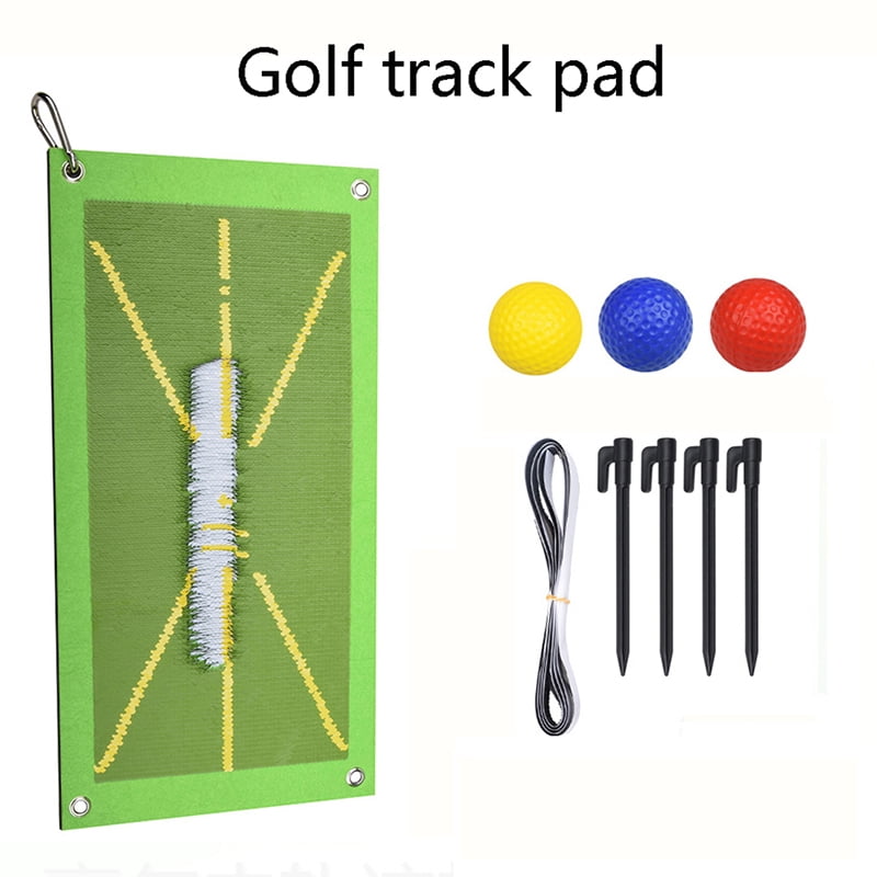 Golf Swing Mat Hitting Pad Direction Mark Track Mat Golf Swing Training