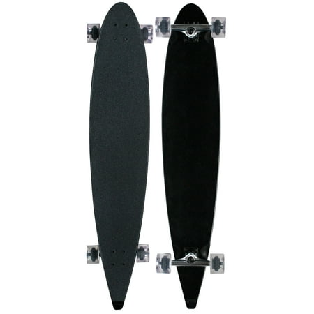 MOOSE Longboard 9 x 47.75 Black COMPLETE Longboards 70MM CLEAR (Best Downhill Longboard Wheels)