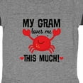 thumbnail image 3 of Inktastic My Gram Loves Me Grandchild Boys or Girls Baby Bodysuit, 3 of 4