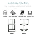 thumbnail image 3 of EUROCO 53.5"L Modern 7-Piece Dining Table Set with Faux Marble Compact, Kitchen Table Set for 6, Black+White, 3 of 11