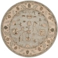 thumbnail image 1 of Safavieh Heritage Collection HG865A Handmade Traditional Oriental Beige and Grey Wool Round Area Rug (6' Diameter), 1 of 10