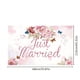 thumbnail image 4 of 1pc, Wedding Flag Church Wedding Props Arrangement Decoration Hanging Flag Pink Wedding Banner Romantic Background Cloth, 4 of 5