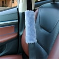 thumbnail image 4 of Car Seat Belt Cover Fluffy Auto Seatbelt Safety Belt Shoulder Pad Protector Adults Kids Car Interior Accessories 2pcs, 4 of 10