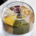 thumbnail image 4 of Dispensador de granos giratorio de 360° con 6 rejillas para almacenar arroz, frijoles y alimentos secos, 4 of 8