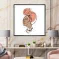 thumbnail image 2 of Designart 'One Line Portrait of Afro American Woman IV' Modern Framed Canvas Wall Art Print, 2 of 5
