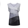 thumbnail image 3 of Gibobby Camiseta Top suelta con cuello en V para mujer, chaleco estampado a la moda, blusa sin mangas para mujer(Gris,CH), 3 of 5