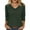 Green, variant on EchfiProm V-Neck Shirts for Women Black Ribbed Tops 3/4 Sleeve Casual Pullover Relaxed Fit Solid Ladies