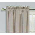 thumbnail image 2 of 1 Set R64 curtain blackout thermal rod pocket panel solid taupe color room darkening treatment window for bedroom or any room size 35" wide X 84" length, 2 of 2