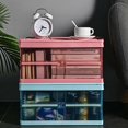 thumbnail image 3 of Boîte de Rangement pour Coffre de Voiture Grande Boîte de Rangement avec Capacité Pliable Organisateur Transparent en PP Rangement Étui Cargo Bricoles Garde-Robe avec Couvercle Poignée 55 L Bleu, 3 of 8