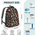 thumbnail image 5 of Mushroom and Basket Black Pattern Cute School Backpack Bag with Padded Back and Adjustable Shoulder Straps 16.9 X 12.6 X 5.9 Inches, 5 of 5
