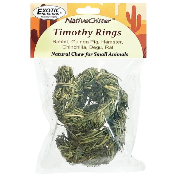 Timothy Rings - Natural and Unique Treat for Rabbits, Guinea Pigs, Hamsters, Chinchillas, Etc.…