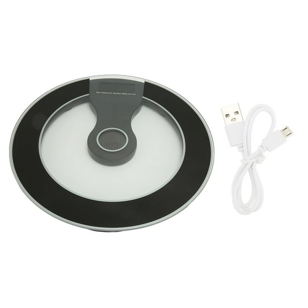 Báscula de pesaje con carga fotovoltaica, ahorro de energía, sensores de alta precisión, aplicación Bluetooth, báscula de peso corporal para el hogar, color negro, 30 cm