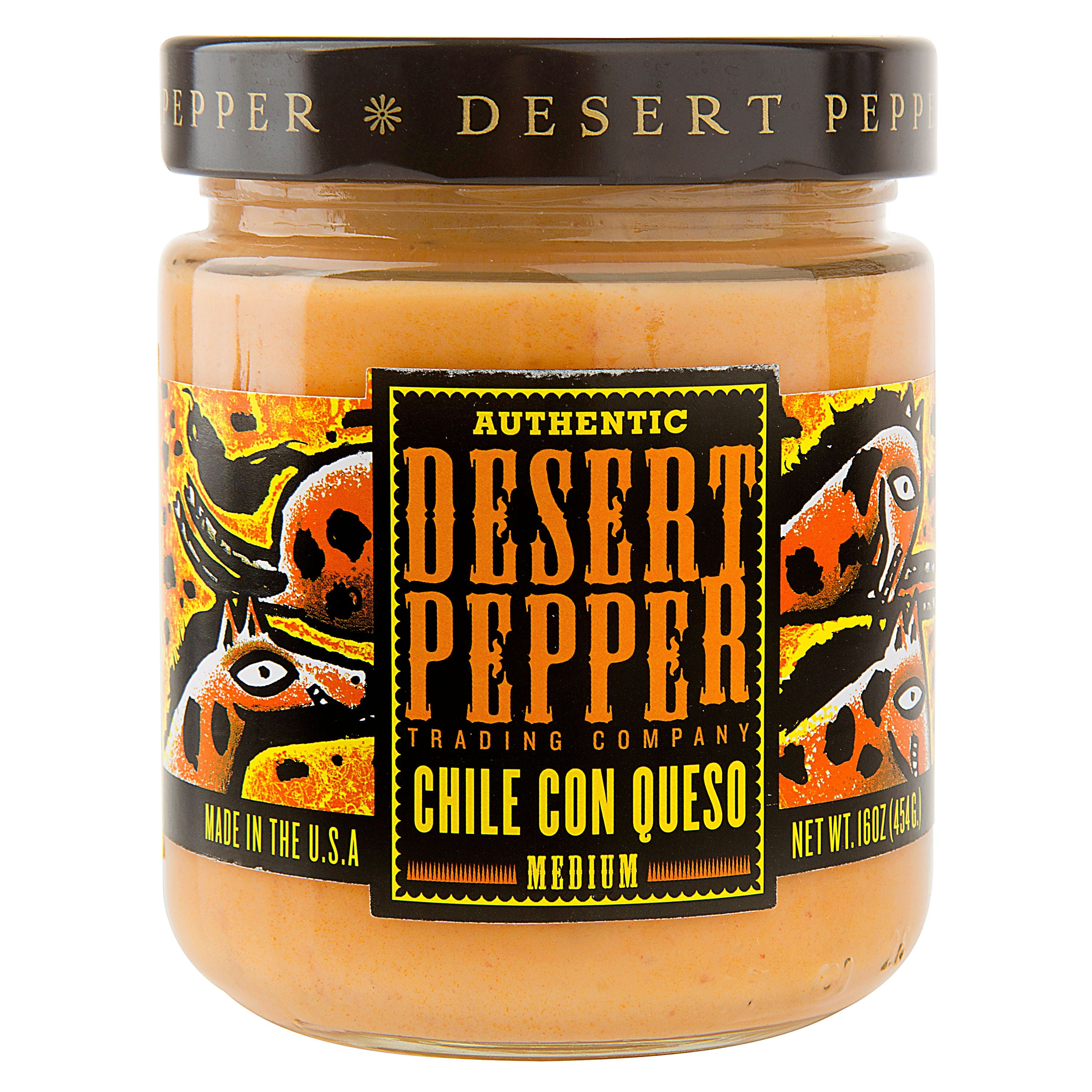 Desert Pepper Trading Chile, Con Queso Medium, 16 Oz