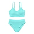thumbnail image 5 of Uccdo 7-16T Girls Summer Swimsuits, Teenager Big Girls Solid Bikinis Bathing Suit, 2 Pieces, Size 7-16 Years, 5 of 8