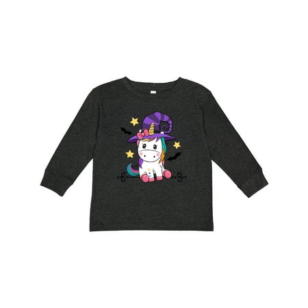 

Inktastic Halloween Girls Unicorn Witch Outfit Gift Toddler Toddler Girl Long Sleeve T-Shirt