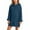 Navy, variant on Ruyang Oversized Hoodie Dress for Girls Long Hooded Sweatshirt Dress Pocket Side Split Warm Casual Cozy Pullover Sweaters