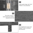 thumbnail image 3 of 6 Panel  Room Dividers Folding Privacy Screen Partitions Room Dividers Wall Foldable Screen Portable Wood Mesh Woven Design Room Separator Screen for Home Office Bedroom Living Room, Black, 3 of 7