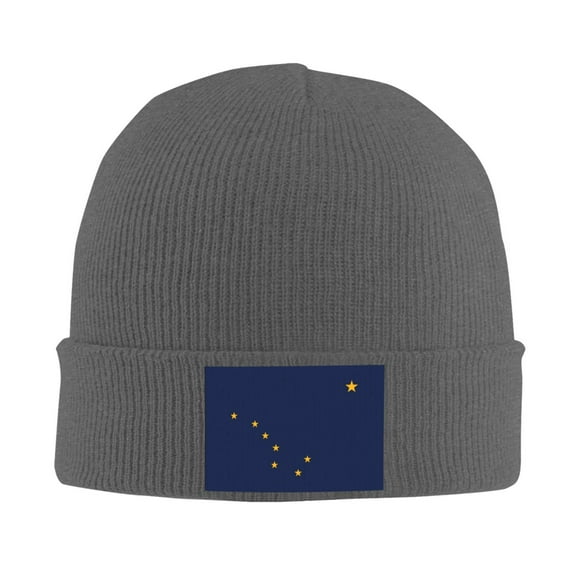 Alaska Flag Beanie Hat Knit Hat Skull Cap for Men Women Winter Hat Deep Heather