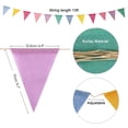 thumbnail image 4 of Pennant Banner Flags Pastel - Colorful Triangle Banners for Birthdays Easter Classroom School Carnival Garland Outdoor Burlap Bunting Party Decorations 4 strings, 4 of 8