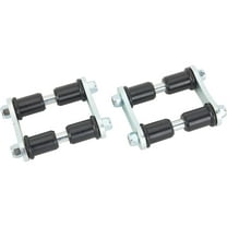 Speedway Motors 2-1/2 Inch Rear Spring Shackles for 2.5 Inch Wide Leaf Springs, Heavy Duty Steel Construction with Zinc-Plated Finish and Nylon Bushings, Pair