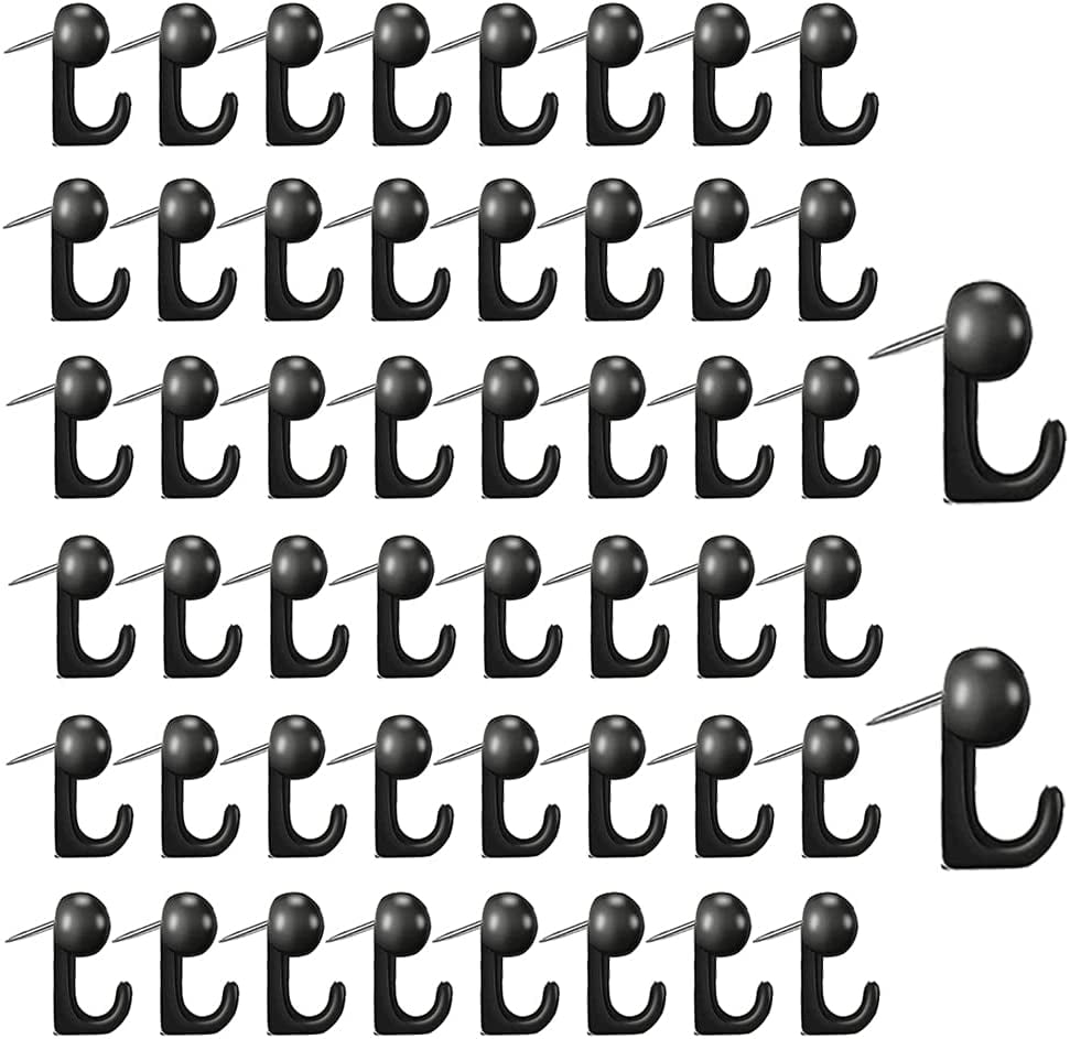50 Pieces Push Pin Hangers Wall Pin Hooks, 15lbs Push Pin Hanger