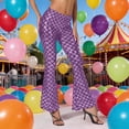 thumbnail image 2 of MIXUE Women Flared Pants Sequin Scale Trousers Casual Slim Stretchy Elastic Waistband Daily Wear Fitness Sports Running Pants, 2 of 4