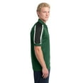thumbnail image 3 of Sport-Tek Tricolor Shoulder Micropique Sport Wick Polo-S (Forest Green/Black/White), 3 of 4