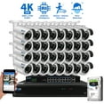 thumbnail image 1 of GW Security 32 Channel PoE NVR Ultra-HD 4K (3840x2160) AI Smart Home Office Security Camera System with 32 x 4K (8MP) 2160p Outdoor Indoor Surveillance IP Camera, 100ft Night Vision, 1 of 11