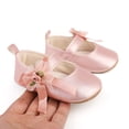 thumbnail image 3 of Yoyauz Baby Girl Mary Jane Shoes Anti Slip Rubber Sole Ballet Slippers Princess Dress Wedding Shoes Newborn Kids Shoes Toddler Shoes（0-12 Month）, 3 of 9